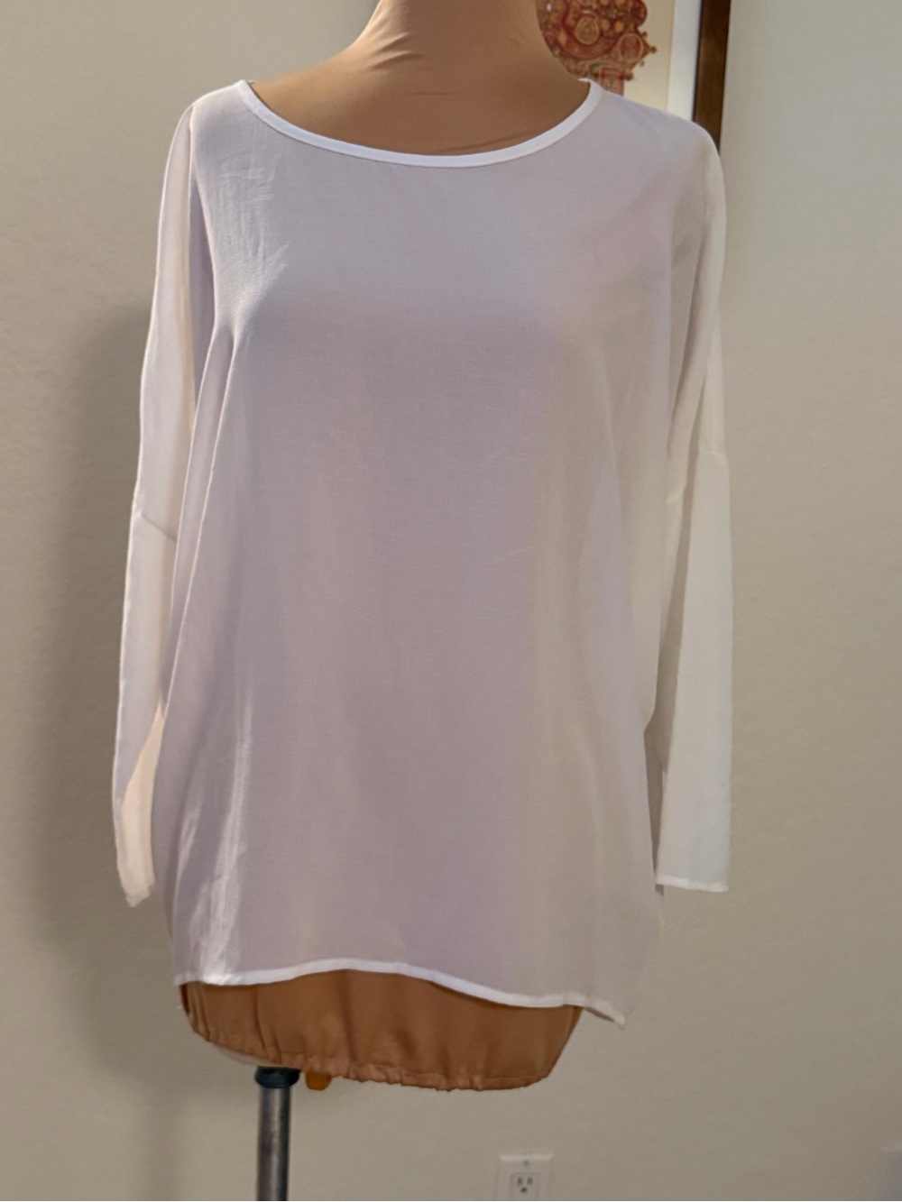 White Long Sleeve Sheer Women's Top - Classic Lightweight Layer